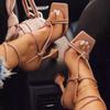New Women Shoes Gladiator Sandals Sexy High Heels Sandals Summer Party Dress Shoes Cross Strap Lace-up Pumps Big Size 36-43