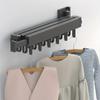 Складная вешалка для одежды, выдвижная сушилка для одежды, экономящая место, настенное крепление для белья, вешалка для одежды