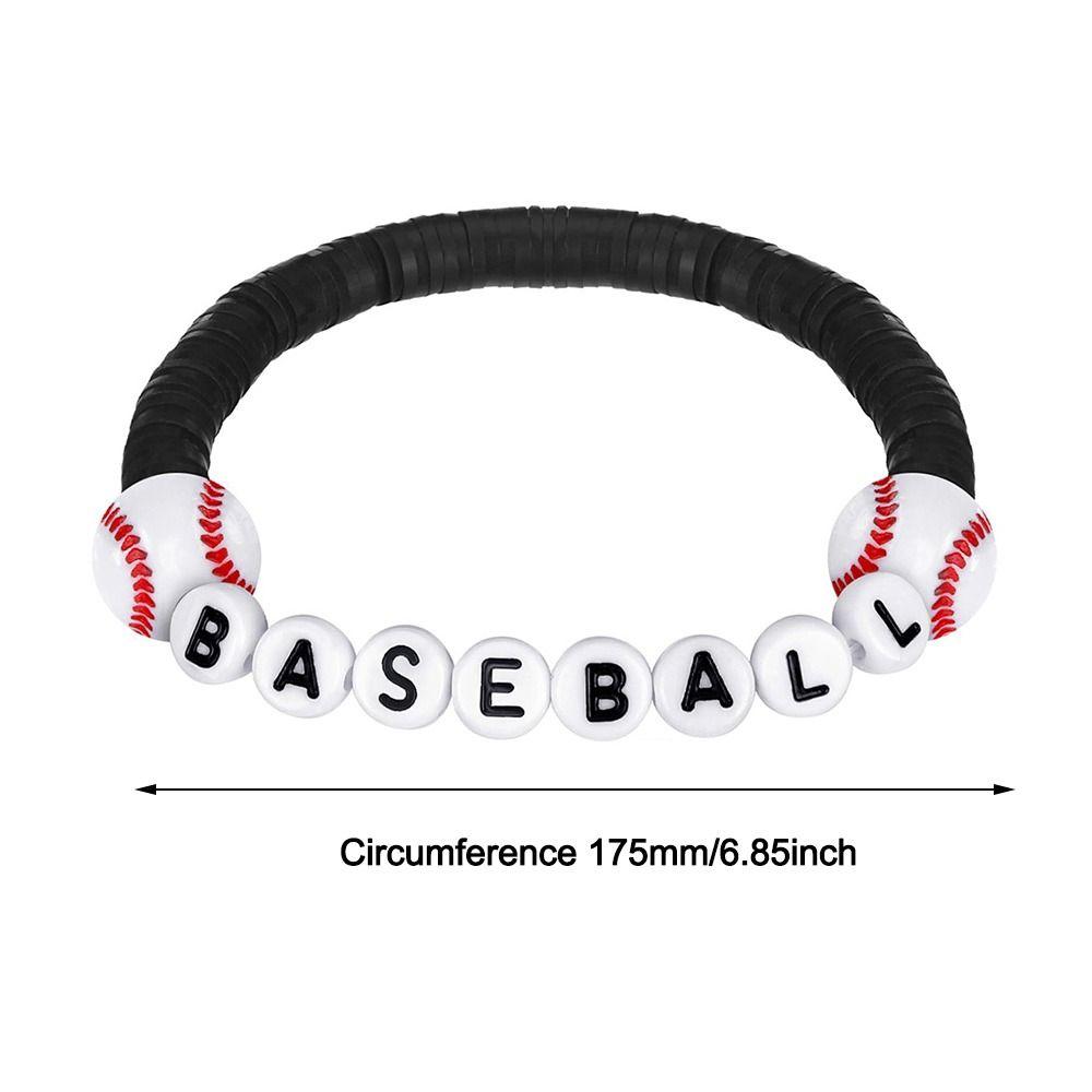 12pcs Casual Wear Football Bracelets Stackable Sports Bracelets Gift Theme Bracelets  Unisex