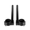 MOTO4U Motorcycle Universal 47mm Aluminum Separate Handlebar Fork Black Clip-On Handlebars,