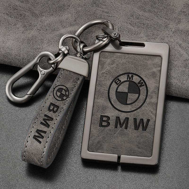 ORWI7 Leather Car Remote NFC Digital Card Key Case Cover Holder Shell For BMW New 5 7 Series X5 X7 535le 2022 Keychain Accessories