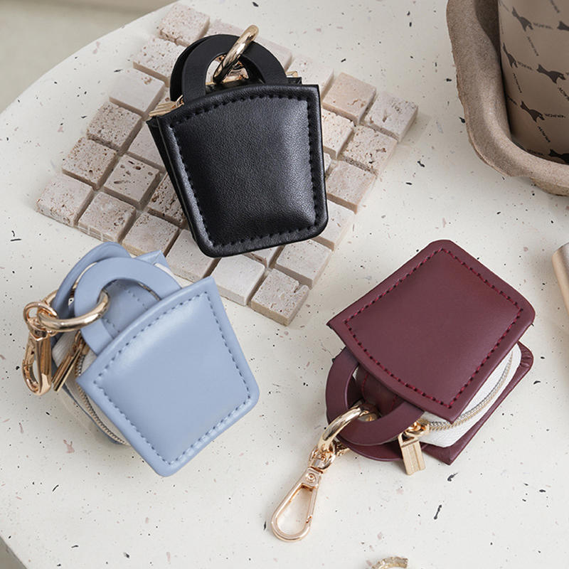 Портативная мини-шкатулка для украшений из ПУ Минималистичные подарки Чехол для хранения украшений Брелок Дорожная сумка Сумка для подвесок Аксессуары