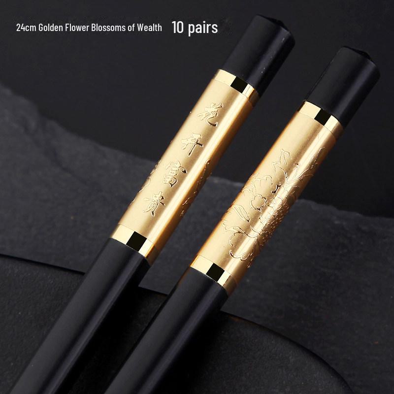 Палочки для еды из бытового сплава Chuangjian, изготовленные для отелей и ресторанов, поставляются в наборе из 10 пар из некостяного фарфора, бамбука и дерева.