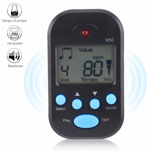 Digital Metronome, Multifunctional Mini Digital Metronome with Clip, for Guitar, Saxophone, Piano, and Violin