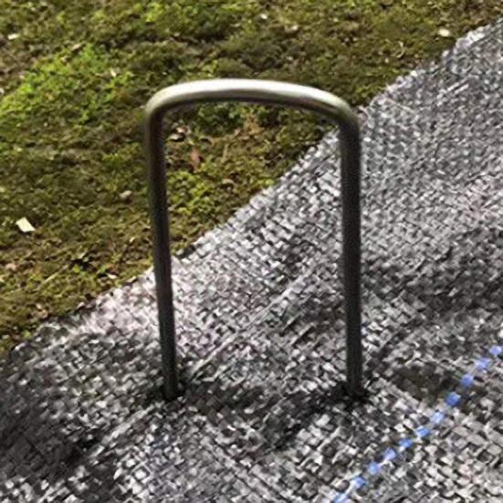 Yousheng 50/100 шт. U-образный колышек для грунта, антикоррозийный садовый колышек с прокладками, простая установка, многоразовые многоцелевые колышки для земли