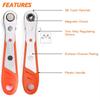 Multifunctional Bidirectional Ratchet Screwdriver Right Angle Magnetic Wrench Cross Shaped Short Screw Orange Tool