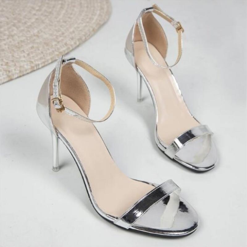 New Arrivals Open Run Kailu Silver Sandals High Heels Black Women