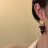 Винтажные длинные серьги из серебра 925 пробы в виде грозди фиолетового винограда - Новый ретро-дизайн 2025
