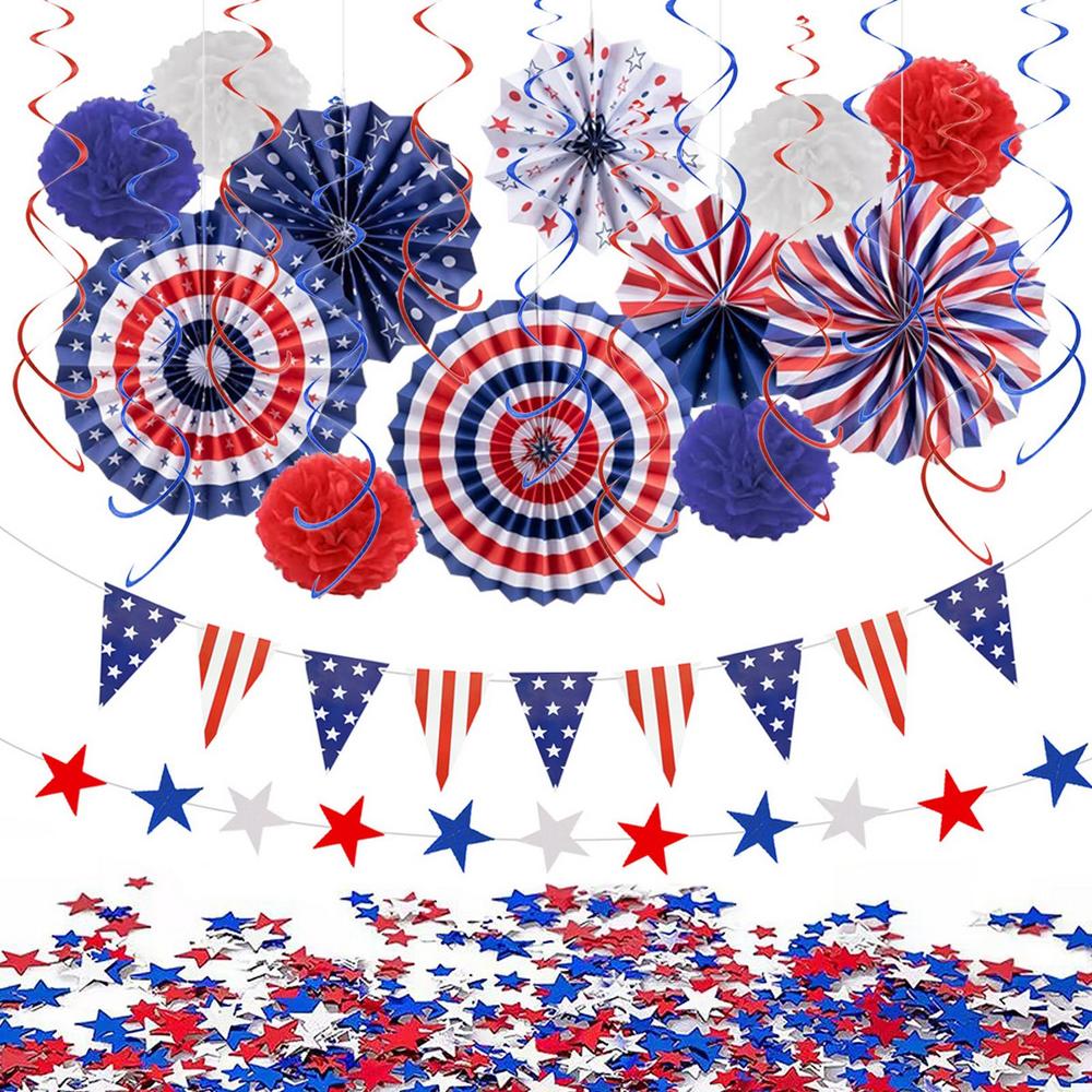 Украшения на 4 июля для дома Праздничный декор Принадлежности для вечеринки в День ветеранов Для дома Офиса Квартиры Кофейни Школьного двора