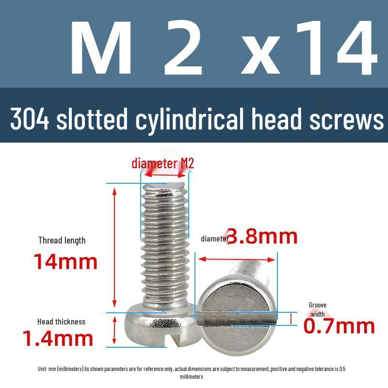 Yigu 304 Stainless Steel Slotted Pan Head Screws M1.6-M10