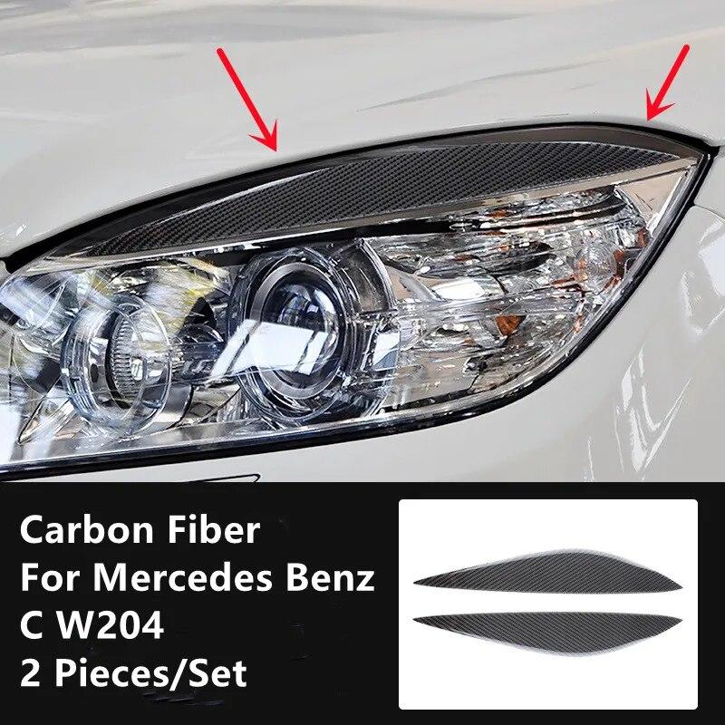 Углеродное волокно, модификация салона автомобиля, накладка, полоски, декоративные наклейки для Mercedes Benz C W204, внутренние аксессуары автомобиля