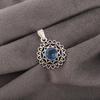 London Blue Topaz Gemstone Jewelry, 925 Solid Sterling Silver Pendant, Handmade Bohemian Pendant For Gift