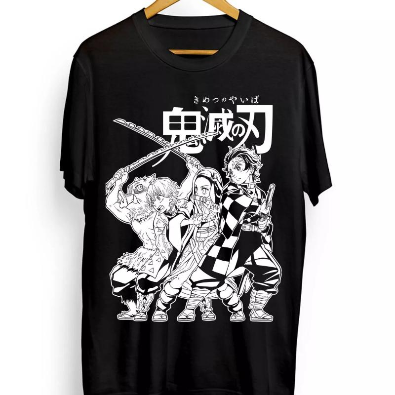 Kimetsu No Yaiba New T-shirt Demon Killer Men's Cotton T-shirt Summer New Men's and Women's Streetwear