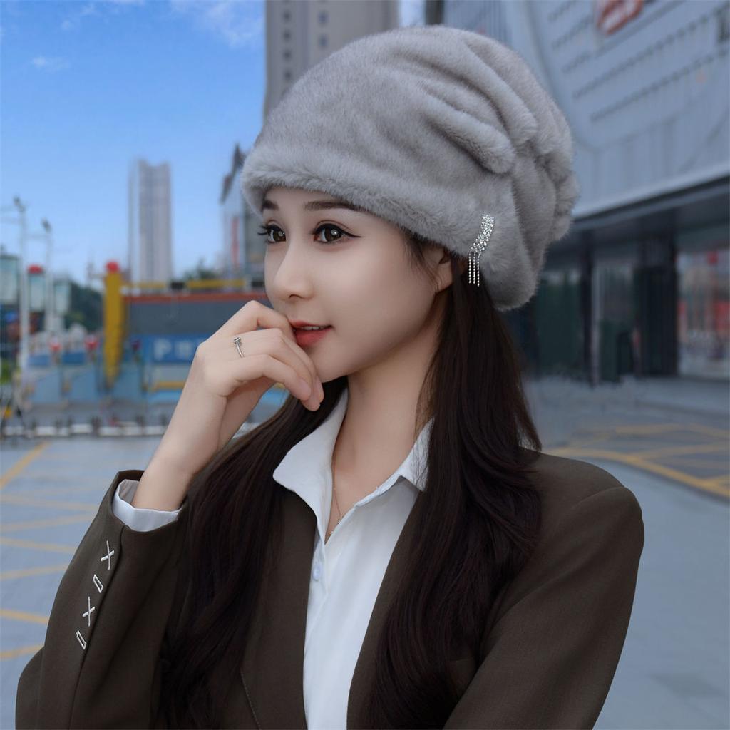 New Women's Warm Ear Protection Fashionable Headgear Mother's Thickened Middle-aged and Elderly Winter Hat