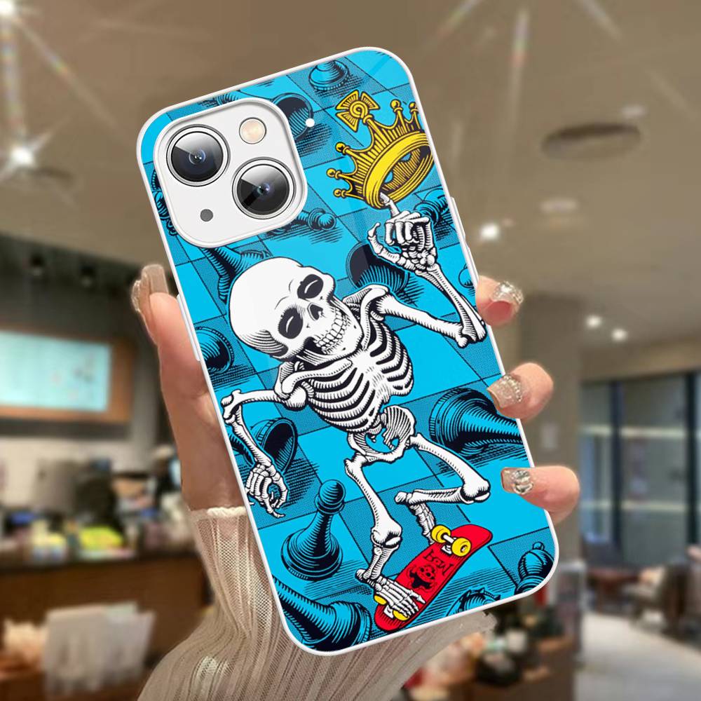 Skateboard Brand P-Powell P-Peralta Tempered Glass For Iphone 14 13 12 11 Pro Mini XS MAX 14Plus X XS XR Cover