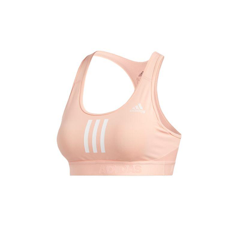 Adidas Color Block Striped Sports Bra Women Underwear Bright-Pink FH8079