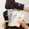 Female Autumn Winter Thickened Lovely Embroidered Cartoon Puppy Wool Medium Tube Pile Socks
