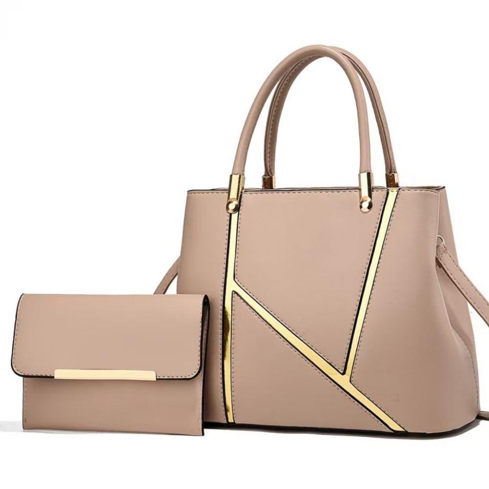 High Quality PU Leather Ladies Hand Bags Big Size Handle Design Leather Shoulder Bag Shoulder Strap Big Tote Handbag Women Girls