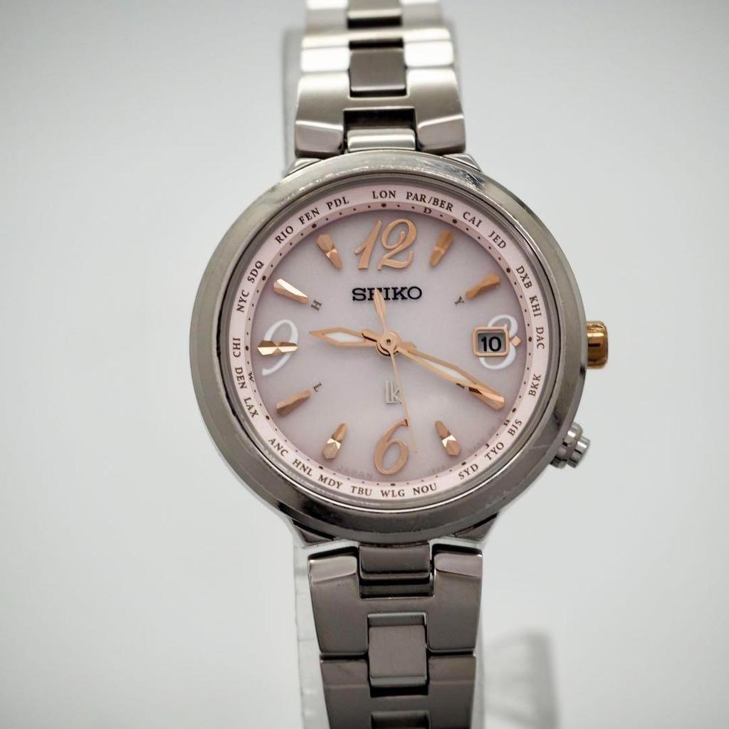[USED] 136 Seiko Lucia Radio Solar Gradient Women's Watch Pink