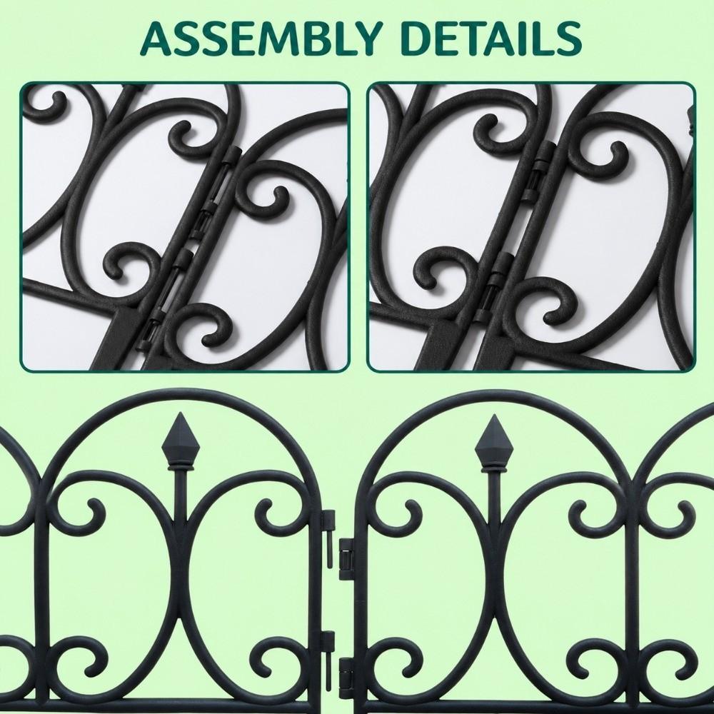 5pcs Waterproof Garden Edging Border 23in ×13in Plastic Landscape Barrier Patio Yard