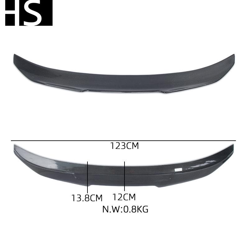 12-19 BMW 3 Series F30/F35 & M3 F80 PSM Style Carbon Fiber Rear Spoiler
