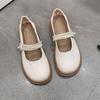 Мода 2024 года, лето, новые женские туфли Мэри Джейн, мягкие повседневные туфли для улицы, балетки на плоской подошве, с круглым носком, без застежек