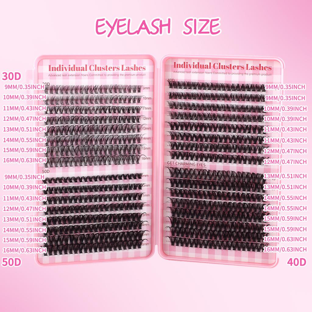Diy Single Cluster Of Hair 640 Clusters Large Capacity Family Photo Eyelashes Book Single Cluster Mixed False Eyelashes