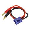 Boladge EC5 Plug Male Connectors Convert to 4mm Banana Plug Bullet Male Connector RC LiPo Battery Charging Cable 30cm 12awg Wire 2-Pack