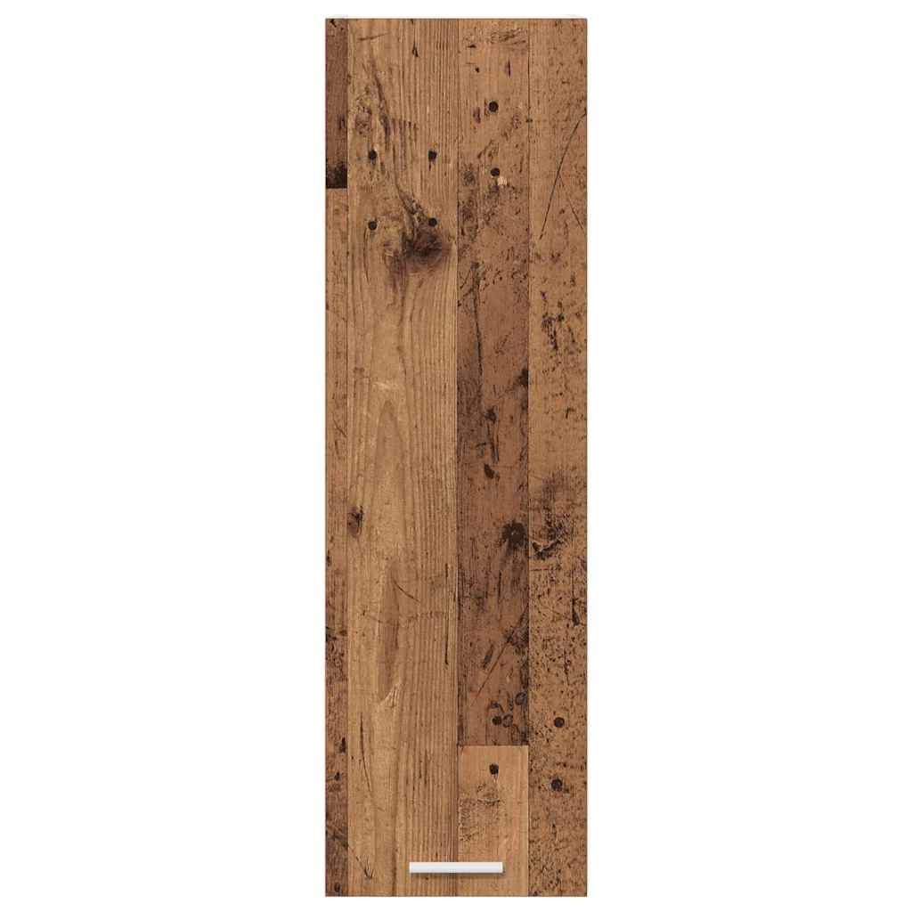 Hanging Cabinet with Door Rustic Wood Look 30 x 31 x 100 cm Engineered Wood