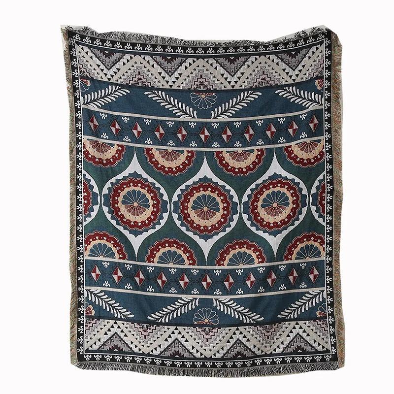 130x180cm Vintage Home DecorSoft Tassel Knitted Blankets Throw Blanket Sofa Towel Sofa Cover Outdoor Picnic Blanket Camping
