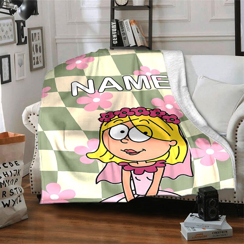 Customizable Lizzie McGuire Y Sus Locuras3 Throw Blanket – Personalized Name, All-Season Cozy Snug Blanket, Machine Washable, Personalized Blanket