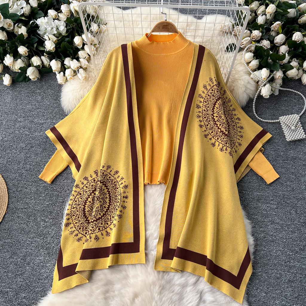 Женские шикарные трикотажные комплекты из двух предметов с рукавами-лодочками, в стиле пэчворк, с круглым вырезом, с разрезом, с высокой посадкой, широкие брюки, модные летние комплекты