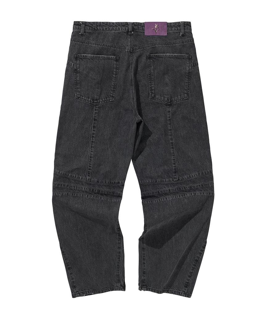 LIBERE Denim Biker Baggy Pants / Black