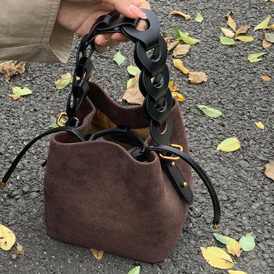 2025 нишевая корейская джинсовая сумка-ведро, трендовая наплечная сумка-мессенджер, сумка-корзина для овощей, сумочка, лоскутная женская сумка