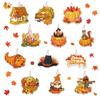 12Pcs Hanging Ornaments Thanksgiving Fall Tree Decorations Paper Hanging Signs And Pendant With Ropes Decor