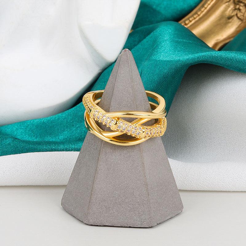 Женское персонализированное кольцо на палец с цирконием, кольца для женщин, обручальное кольцо из медного сплава золотого цвета, модные украшения на удачу, подарок, регулируемые женские кольца