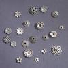 50Pcs Pick Size Flower Receptacle Alloy Accessories For Jewelry Component Making DIY Charm Decoration