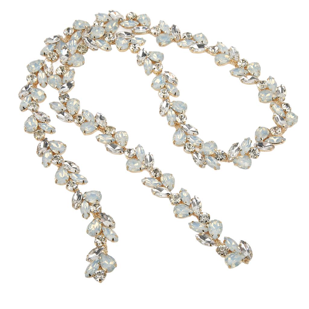 1yd Rhinestone Flower Chain Shiny Colorful Exquisite Workmanship Color Horse Eye Drop Rhinestone