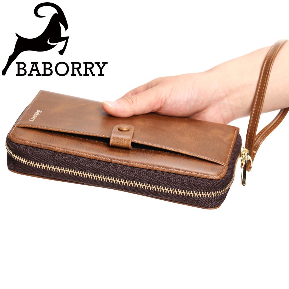 Мужской кошелёк на молнии в винтажном стиле