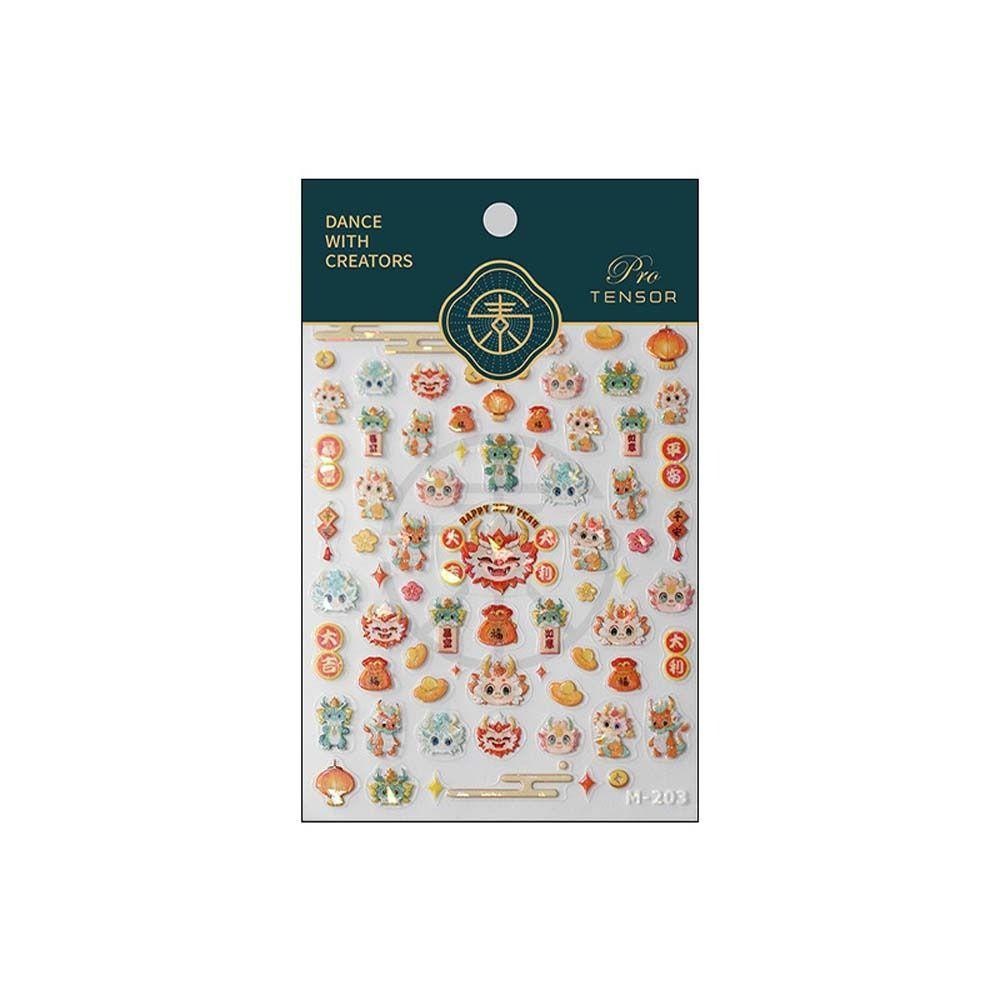 Nail Art Supplies Dragon Nail Stickers Manicure Ornaments Chinese Nail Decorations  Lady