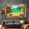 1 polyester tent for tropical pirate bay exploration, suitable for indoor, outdoor and studio use