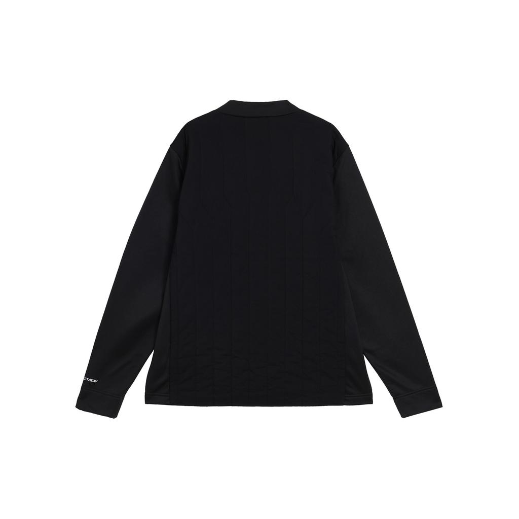 Nike Мужская куртка на молнии с однотонным принтом логотипа, черная DN1954-010