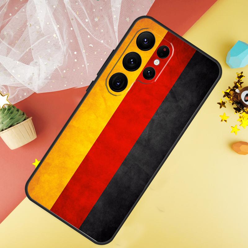 Germany Flag Banner Phone Case For Samsung Galaxy S25 FE S23 S21 S20 S22 S24 S26 Ultra S10 S26 Plus Cover Coque