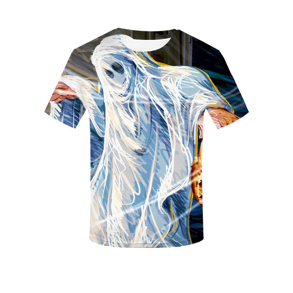 Персонализированная 3D-печатная футболка на Хэллоуин для взрослых мужчин, летние футболки с коротким рукавом