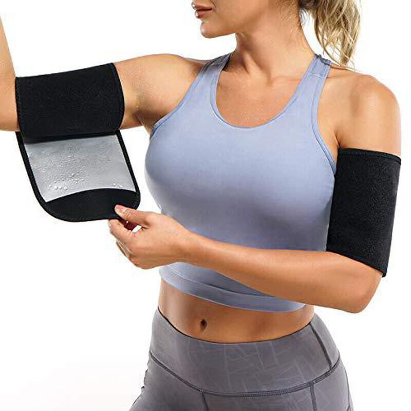 1 Pair Arm Trimmers for Women and Men Pair Sauna Sweat Arm Shaper Bands Adjustable Arm Trainer Toner Sleeves for Sports Workout