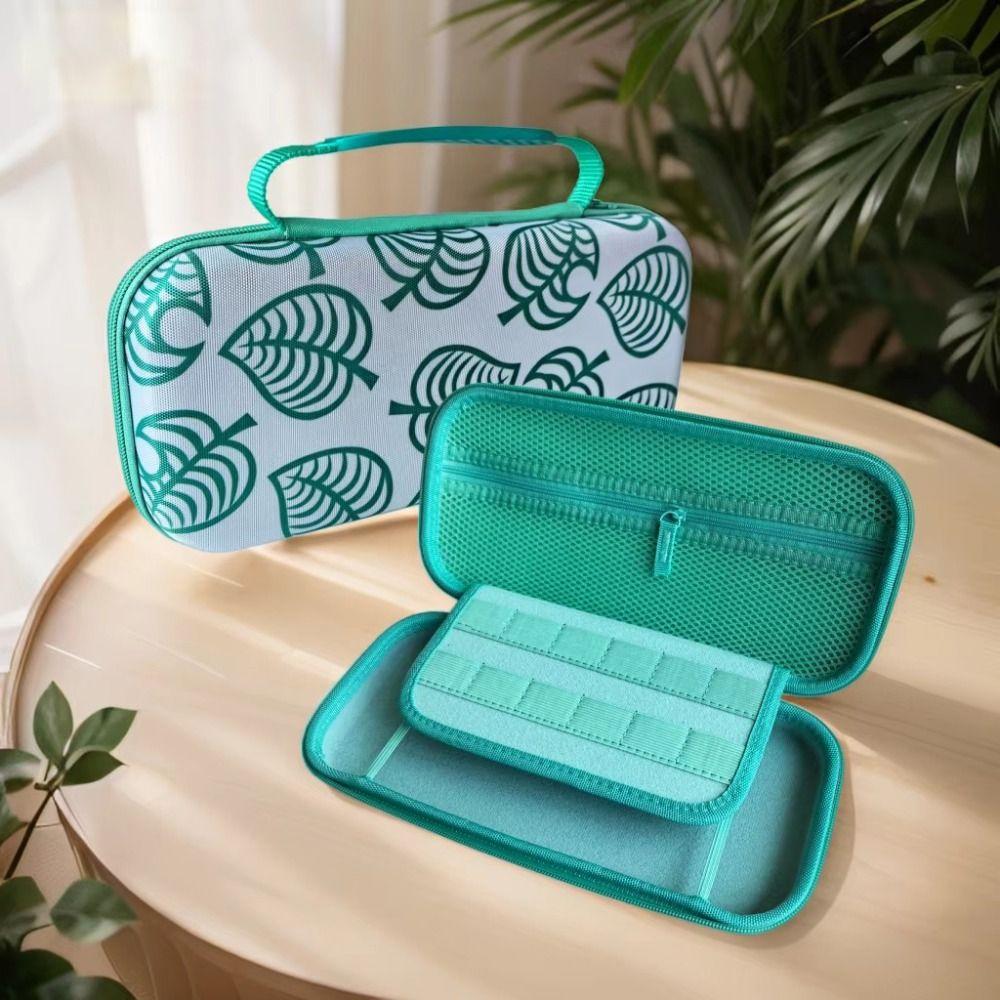Animal Leaf Crossing Carrying Case 12 Card Slots Hard Shell Case Travel Case for Switch 2 Travel