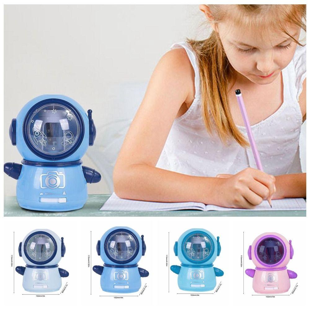 Dual power supply Astronaut Automatic Pencil Sharpener Auto Stop Pencil Sharpener Children Gifts