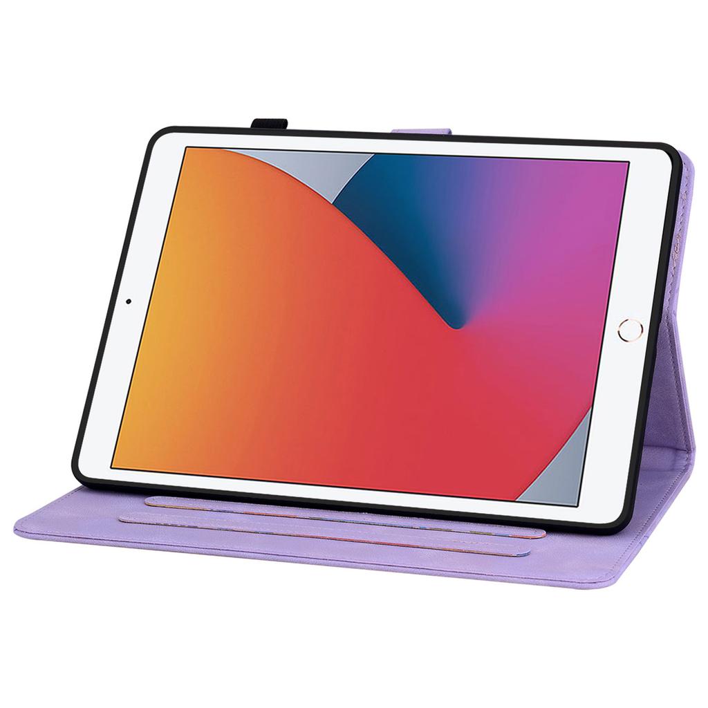 Для iPad 10.2 (2021)/(2019)/(2020) Защитный чехол Противоударный Оттиск PU кожа Обложка для планшета