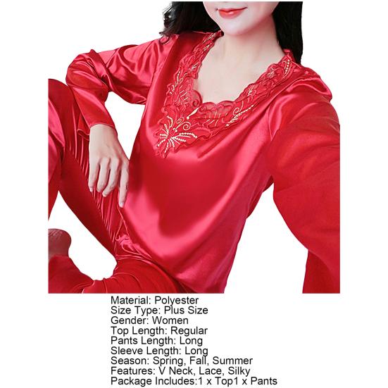 Spring Nightie Set Comfortable Loose Sleepwear Set Nightie Set Pure Color Autumn Pajamas Set Women Nightie Set for Bedroom