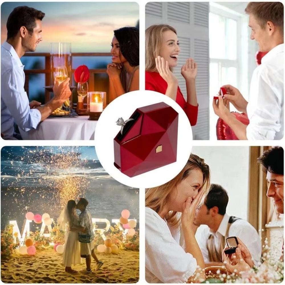 Automatic Pop-up Jewelry Box Portable Jewelry Storage Box Valentine's Day Gifts